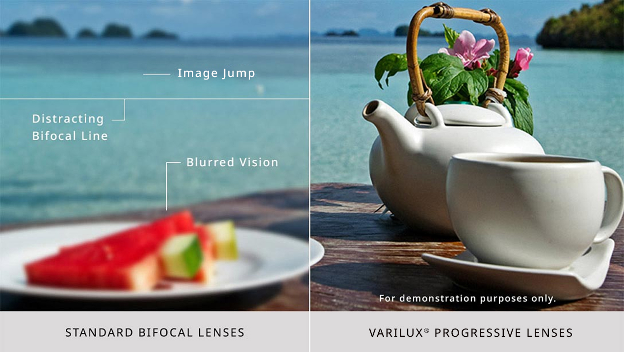 standard bifocal lenses vs varilux progressive lenses